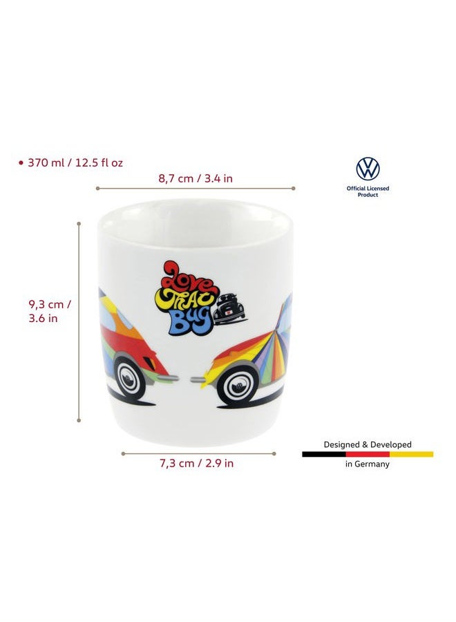 BRISA VW Collection - Volkswagen Beetle Coffee Tea Cup Mug for Home, Camping & Outdoor (Stripes) - Image 3