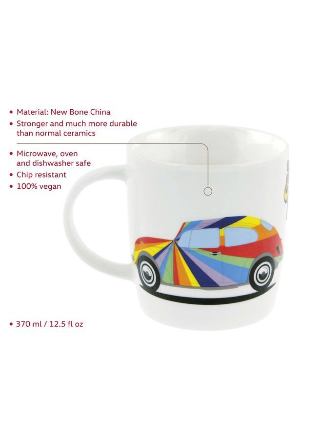 BRISA VW Collection - Volkswagen Beetle Coffee Tea Cup Mug for Home, Camping & Outdoor (Stripes) - Image 2