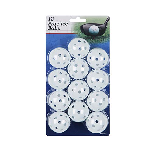 Intech Practice Balls with holes, 12 Pack (White) - Image 1