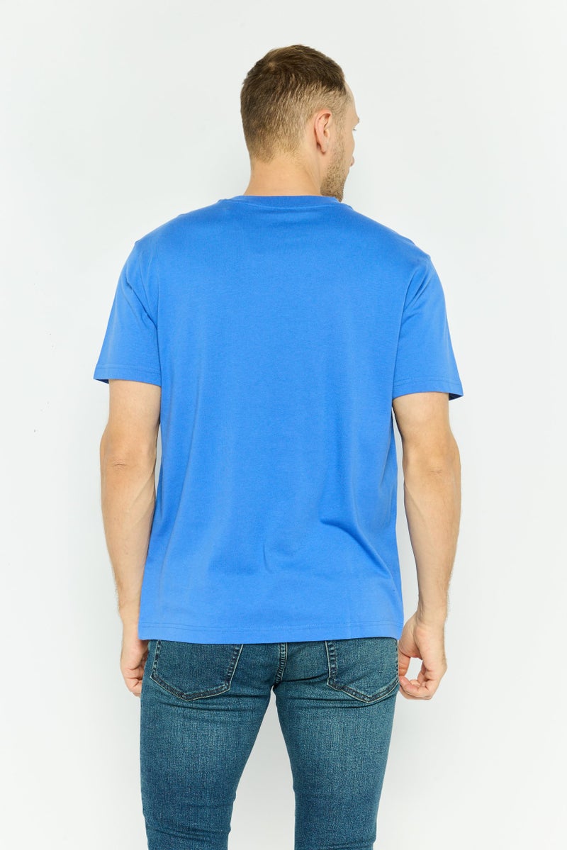 GAP Men Crew Neck Solid Short Sleeves T-shirt, Blue - Image 4
