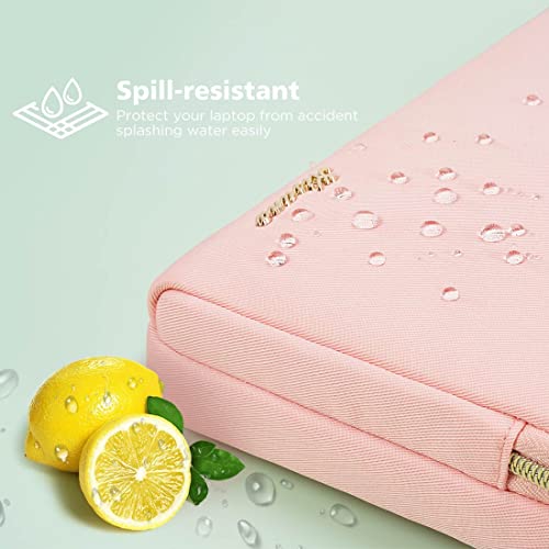 KIZUNA Laptop Bag Case 13.3 Inch Computer Shoulder Messenger Sleeve Briefcase For MacBook Air M2 13" 2022/13" MacBook Air 2017/14" Lenovo ThinkPad X1 Carbon/Yoga C740 C930/IdeaPad C340/Huawei,Pink - Image 4