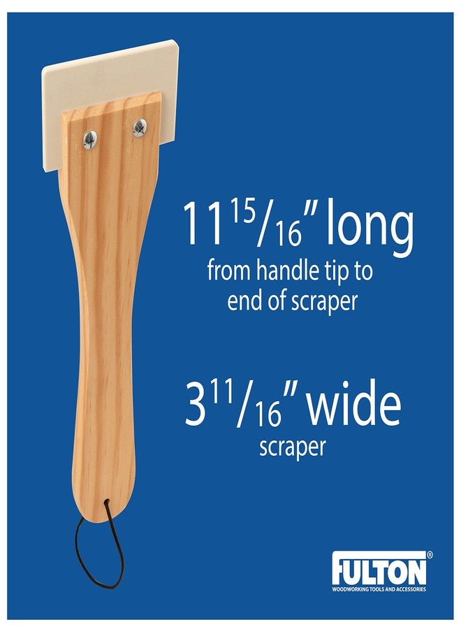 فولتون مكشطة قشرة فولتون ذات حواف مشطوفة ومقبض من الخشب الصلب لتطبيق القشرة على الركائز وإزالة فقاعات الهواء - Image 4