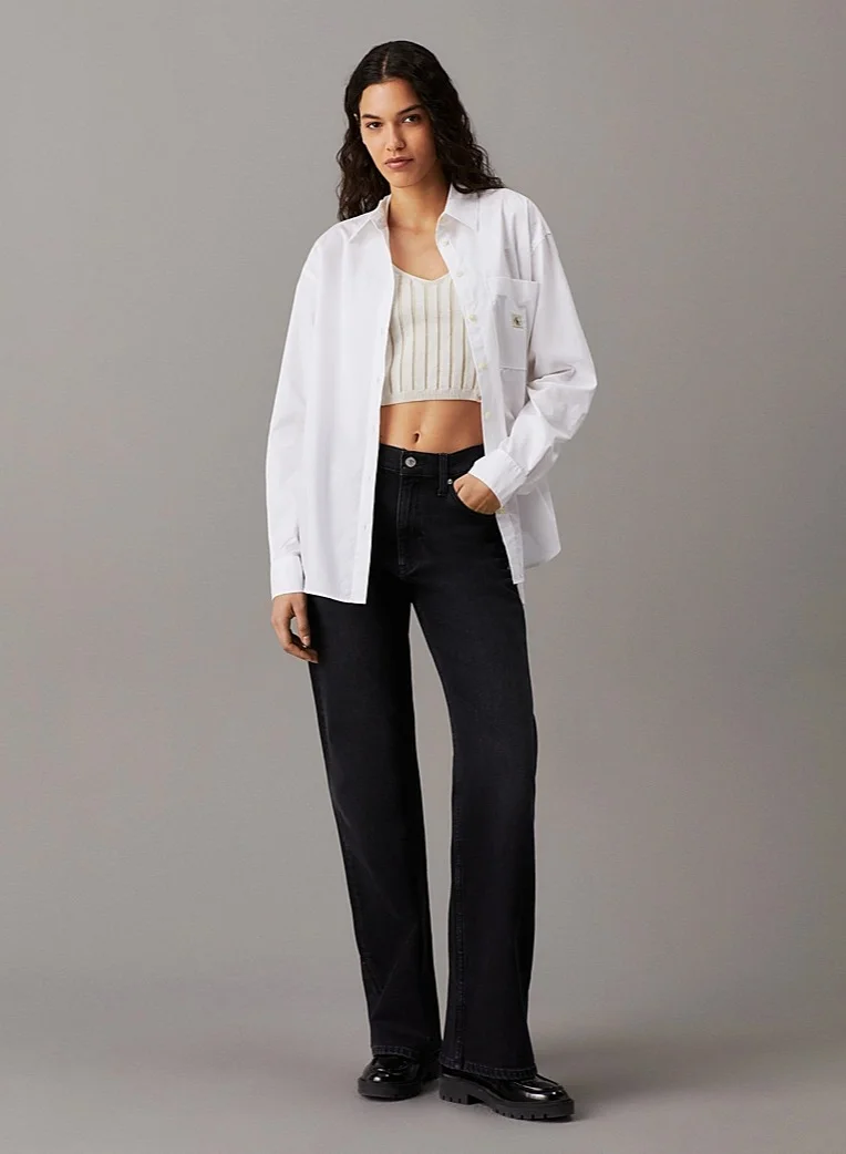 كالفن كلاين جينز Relaxed Cotton Poplin Shirt