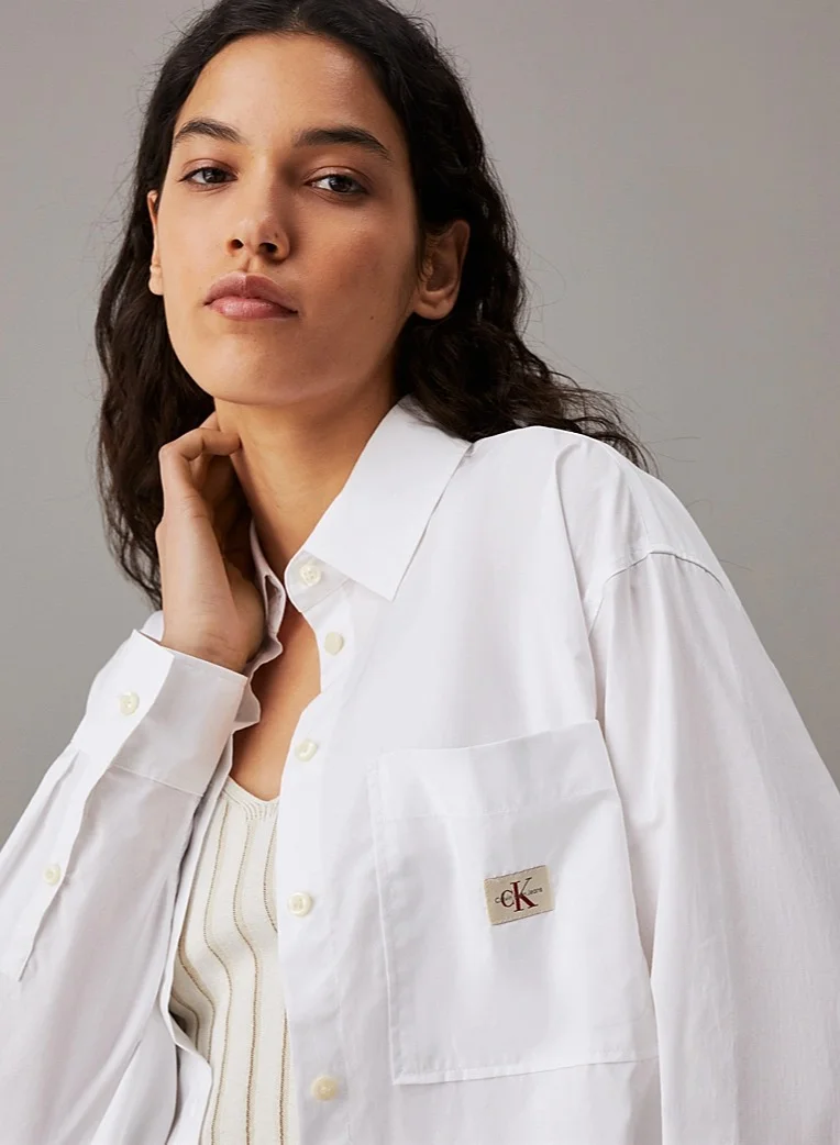 كالفن كلاين جينز Relaxed Cotton Poplin Shirt