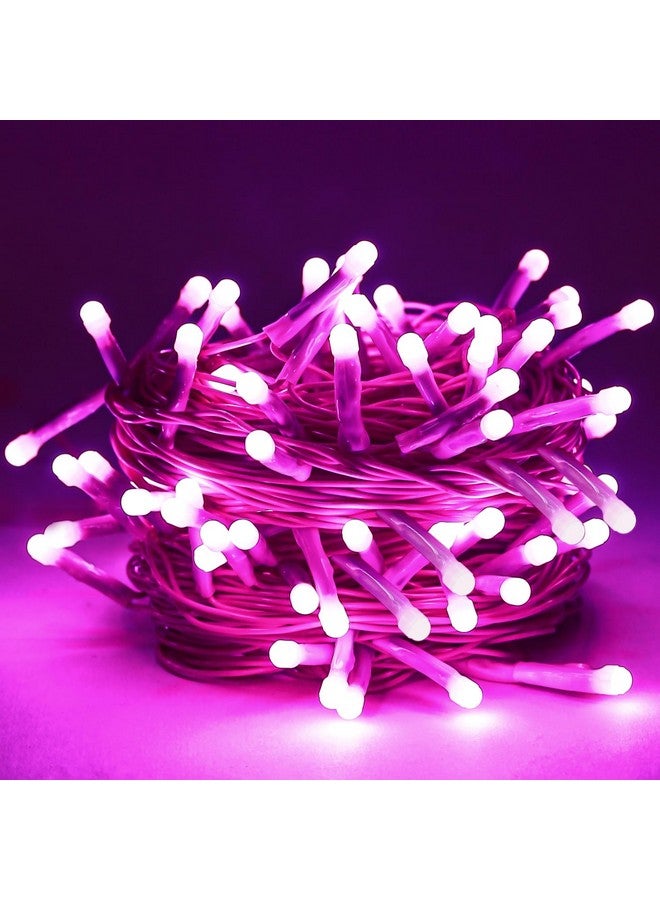 Lexton 40 LED Power Pixel Serial String/Fairy Light | Plug Sourced | Suitable for Home & Outdoor Decoration, Diwali, Christmas, Ramadan, Wedding, Party, Festival (Pack of 5, Pink) - Image 1