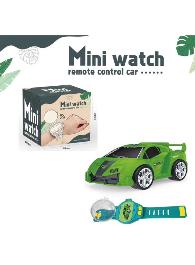 Internet Celebrity Watch Remote Control Car Electric Mini Bugatti Watch Special Alloy Mini Car Toy-Color:Alloy [Green] Rambo  - Image 1