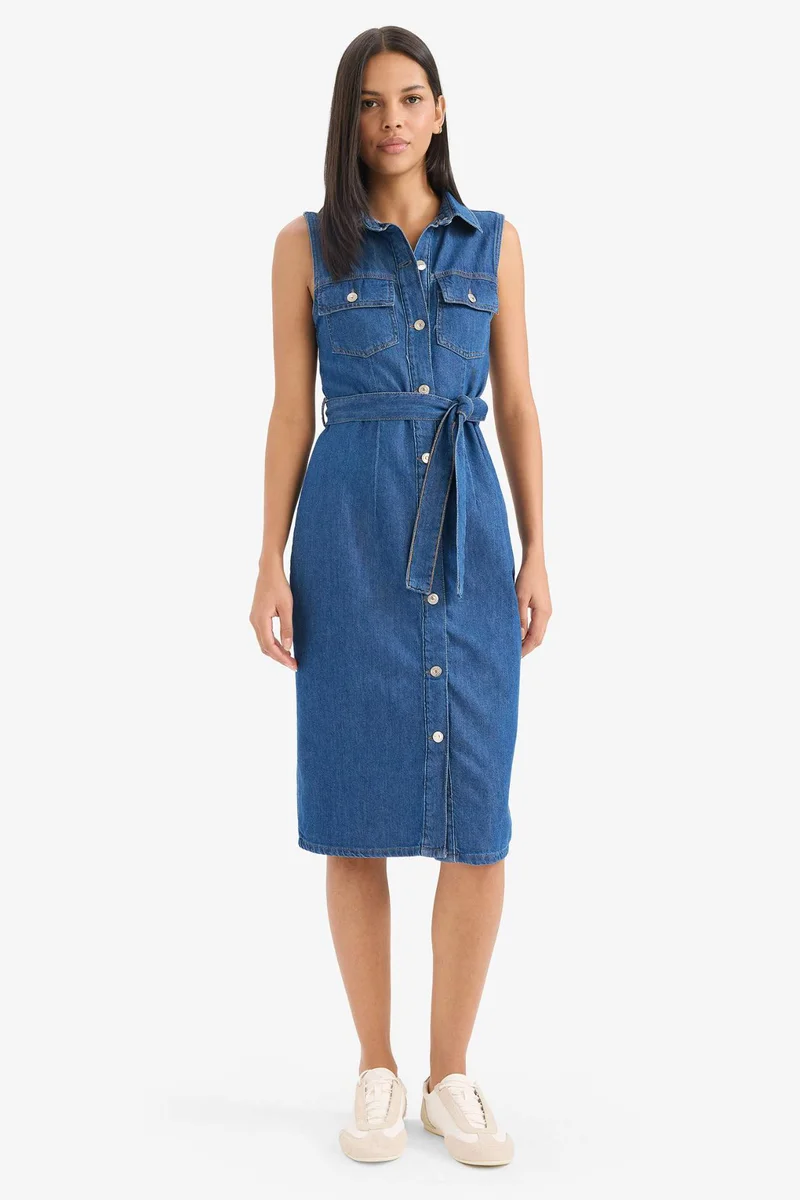 ديفاكتو Soft Denim Dress