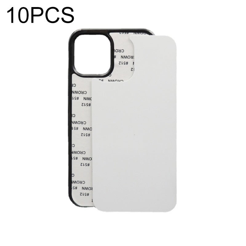 HuHa Protective Cover For iPhone SE 2022 / SE 2020 / 8 / 7 10 PCS 2D Blank Sublimation Phone Case(Black) - Image 1