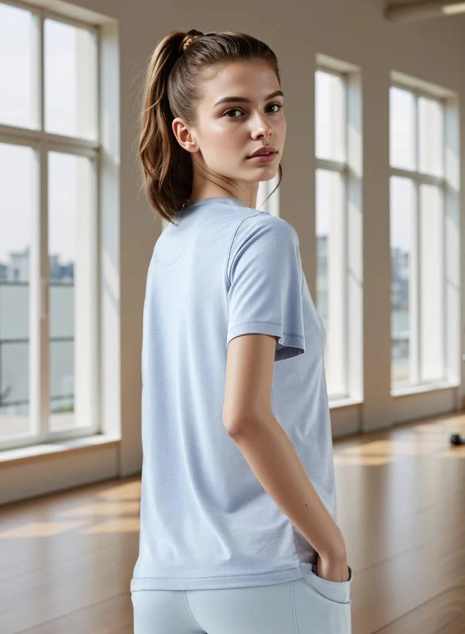 Splash Active  Seamless Crew Neck T-shirt with Short Sleeves for Women | Best Price UAE