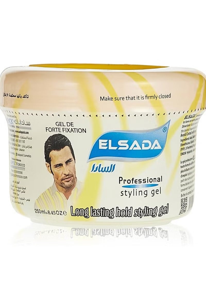 السادا إلسادا جل تصفيف الشعر الاحترافي يدوم طويلاً أصفر 250 مل