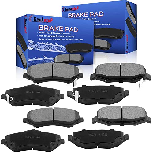 D1273 D1274 Front and Rear Brake Pads Fit for 20082012 Jeep Liberty 20072018 Jeep Wrangler 20072011 Dodge Nitro Brake Pads Set
