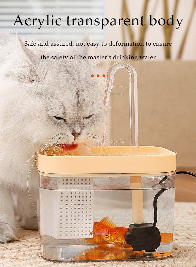 DUNISO Cat Water Fountain Pet Water Dispenser Recirculating Filter  1.5L Water Volume Ultra Quiet Pet Water Fountain for Cats Inside Install portable and detachable whole machine - Image 4