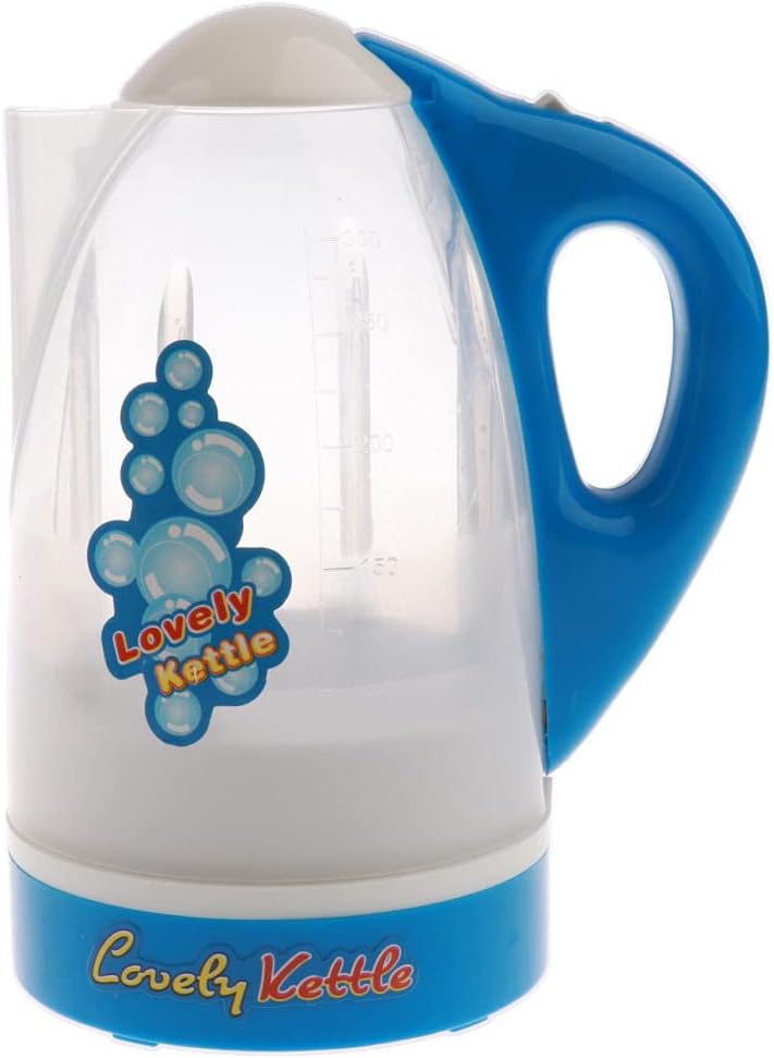klarako Kids Children Mini Kitchen Appliance Toys with Light and Sound  Blue Kettle - Image 1