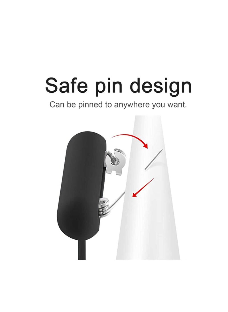 SYOSI Airtag Holder for Kids, 4 Pack Silicone AirTag Case with Invisible Pin, Hidden for Apple Air tag Protective Cover for Clothing Backpack Luggage (Black, Gray, Navy, White) - Image 2