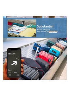 SYOSI Airtag Holder for Kids, 4 Pack Silicone AirTag Case with Invisible Pin, Hidden for Apple Air tag Protective Cover for Clothing Backpack Luggage (Black, Gray, Navy, White)  - Image 5