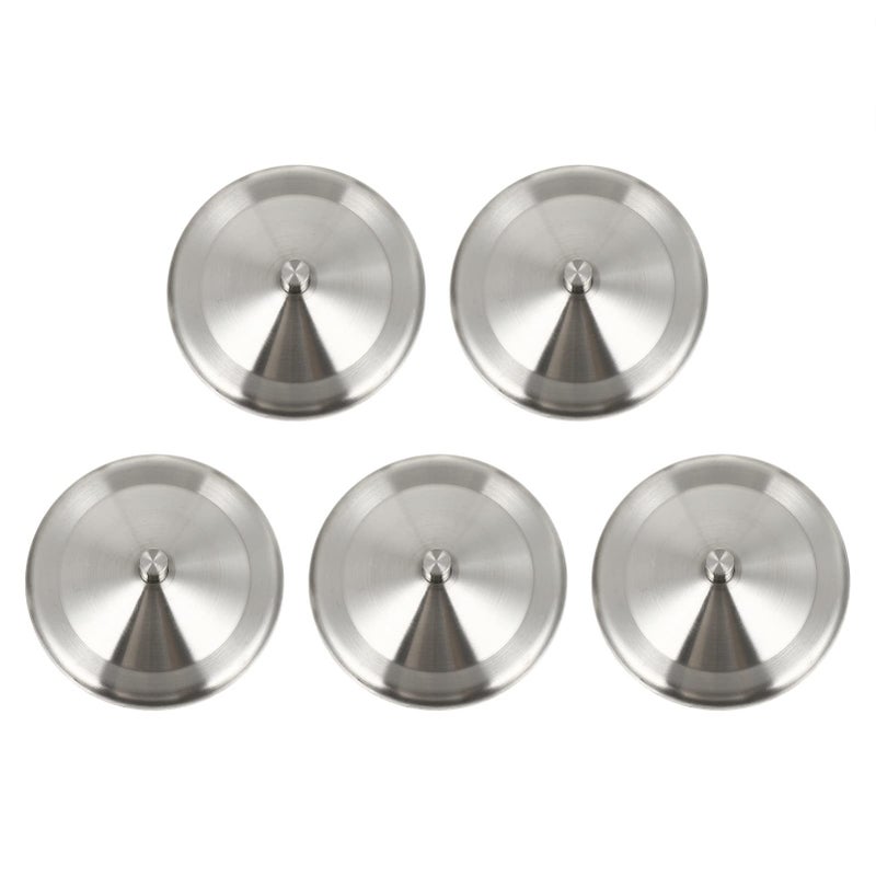 Cabilock 5pcs Coffee Mug Seal Cap Stainless Steel Water Beverage Drinking Cup Lid Cover with Handle Anti Hot Tea Cup Cover for Home Shop - Image 1