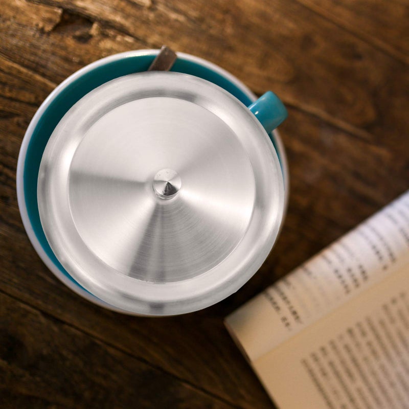 Cabilock 5pcs Coffee Mug Seal Cap Stainless Steel Water Beverage Drinking Cup Lid Cover with Handle Anti Hot Tea Cup Cover for Home Shop - Image 5