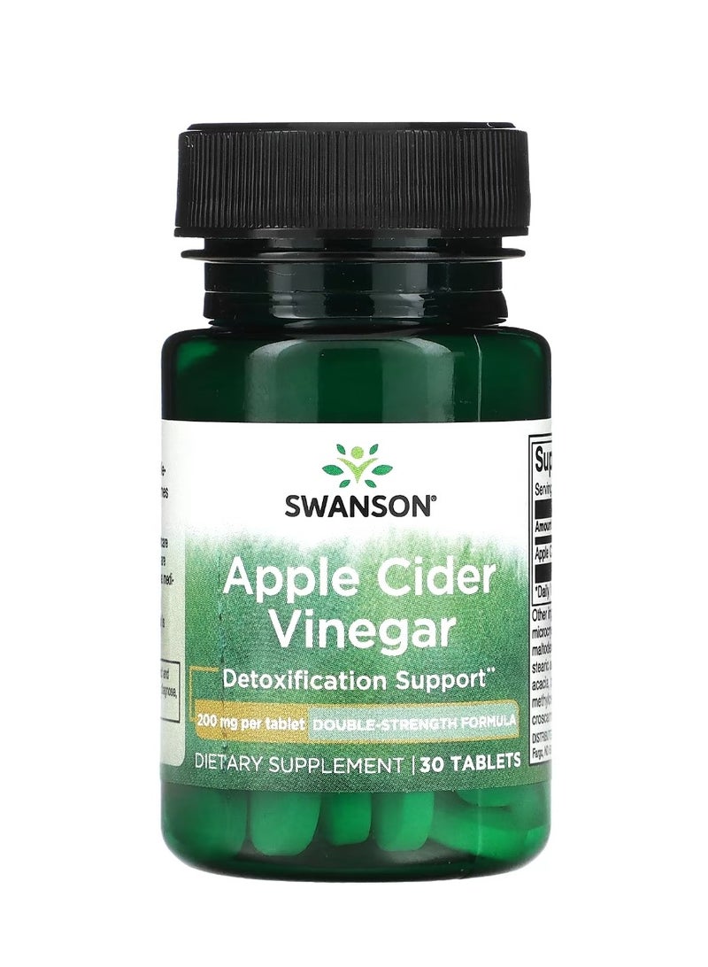 SWANSON Apple Cider Vinegar 200 mg 30 Tablets - Image 1