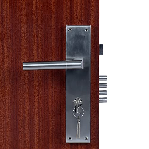 Crust Lb-303 Premium 10" Cy Plate Mortise Door Lock Handle Set/Mortise Lock with Brass Lock Body and Both Side Key 60mm Brass Cylinder Set with 3 Brass Computer Keys - Image 2