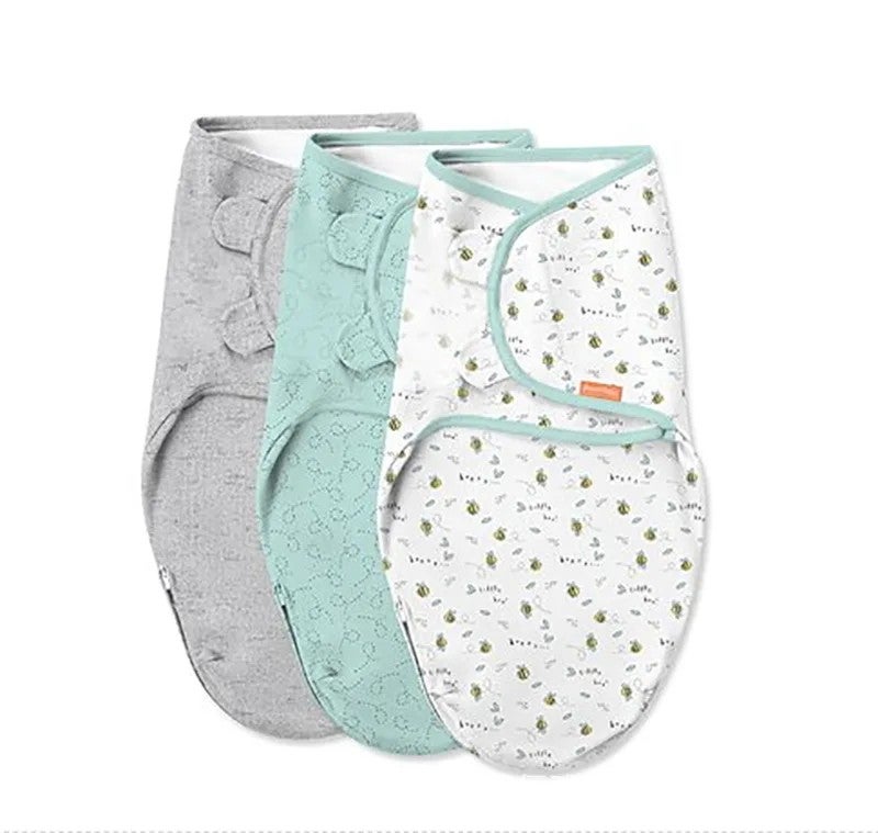 Y&D Hot Sales Lines & Leaves Printing Baby Swaddle 2-Pack - 100% Organic Cotton Soft Blankets for Swaddlers, Girls & Boys - Image 2