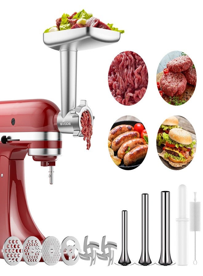 GVODE ملحق مطحنة الطعام Gvode متوافق مع خلاطات KitchenAid، بما في ذلك ملحق حشو النقانق - Image 1