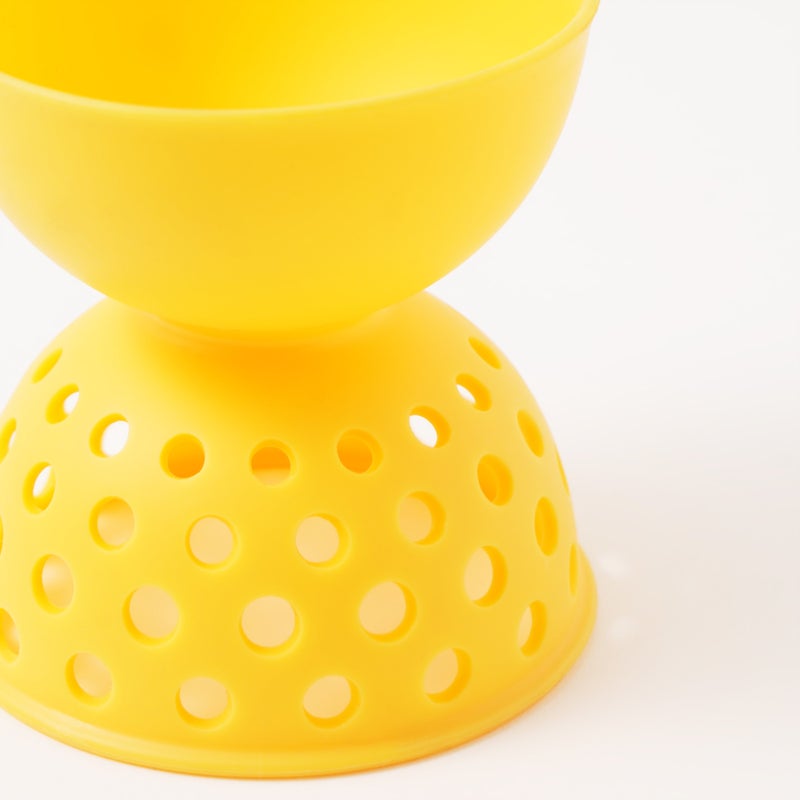 OXO egg poacher silicone 2pcs in yellow 3.5"* 3"* 3" - Image 2