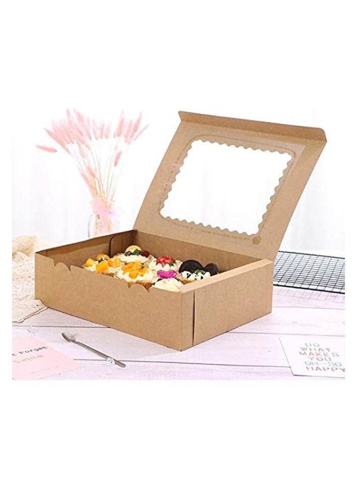 Green Tiger 6-Set Cupcake Boxes Hold 12 Standard Cupcakes, Brown Cupcake Containers, Cupcake Carrier, Food Grade Kraft Cupcake Holders for Cookies - Image 4