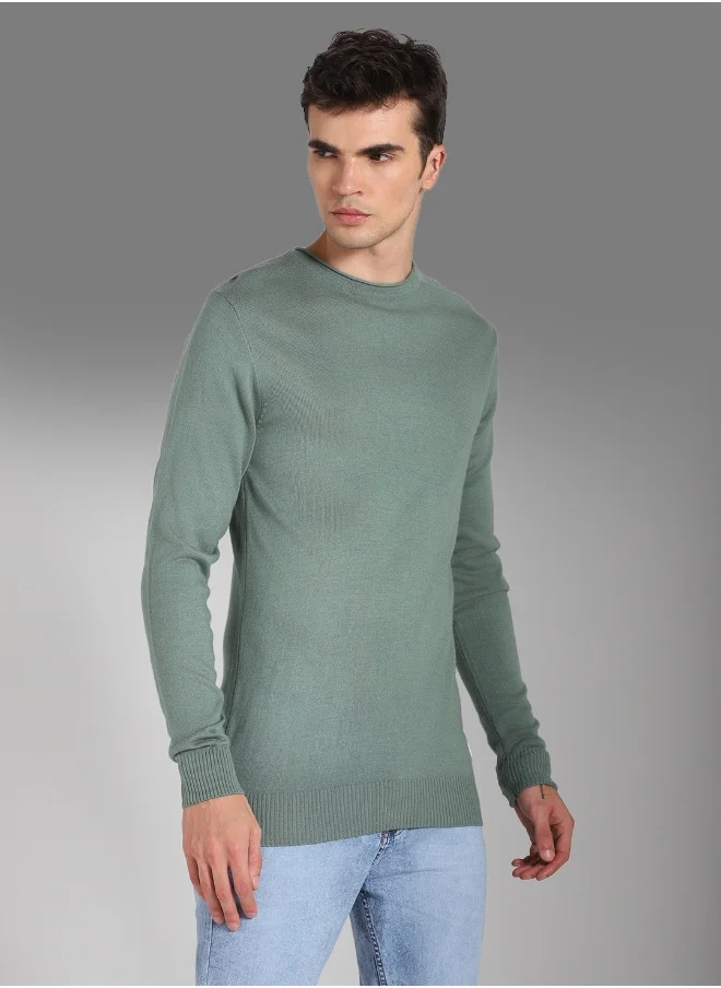 HIGH STAR Men Green Sweater