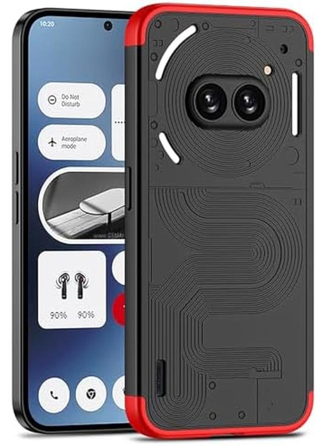 جراب Plus 2 For Nothing Phone 2A وواقي شاشة 360 درجة كامل الجسم مصنوع من مادة بلاستيكية صلبة غطاء خلفي واقي قابل للفصل مقسم نحيف مقاوم للصدمات جراب هاتف مضاد للخدش - Image 2