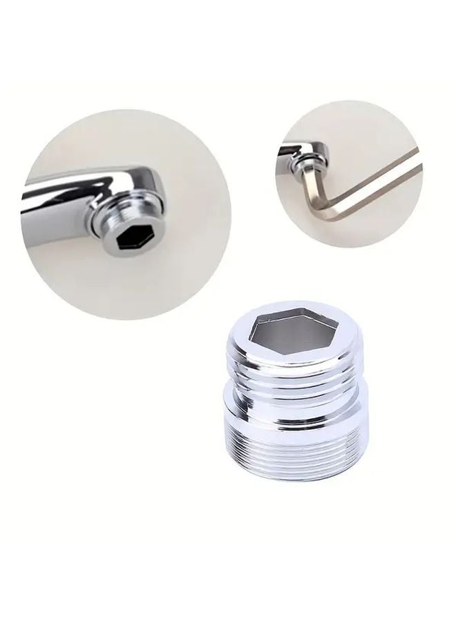 M24 G1 2 Brass Faucet Adapter Leak Proof Quick Switch Lever Shiny Metallic Finish - Image 2