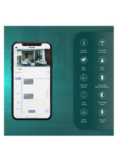 برو ميج كاميرا PC-S303 PTZ تعمل بالطاقة الشمسية 4G – دقة 3MP 2K، PTZ 360°، رؤية ليلية بالألوان، صوت ثنائي الاتجاه، اكتشاف الحركة، بطارية 12000mAh، IP62، تخزين سحابي (بدون الحاجة إلى Wi-Fi)  - Image 4