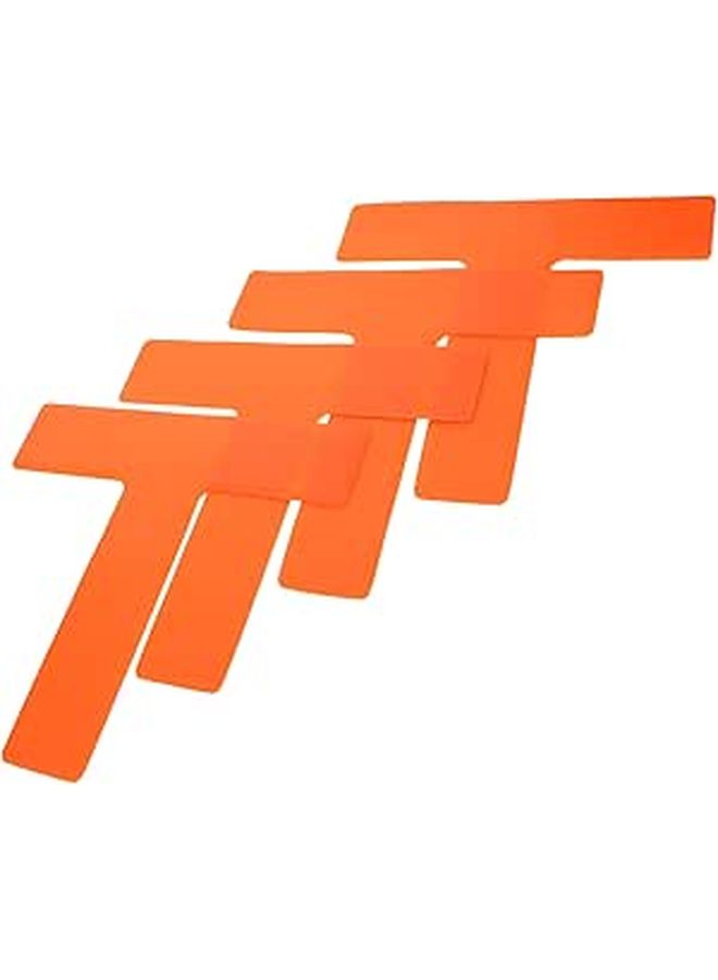 Orange Football Training Spot Markers Set 4pcs Flat Athletic Pads - Image 1