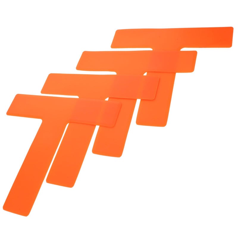 Orange Football Training Spot Markers Set 4pcs Flat Athletic Pads - Image 2