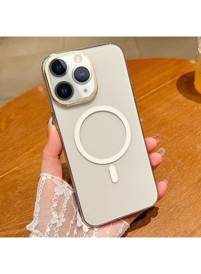 Zaboon Case For iPhone 11 Pro Max Golden Shield HD Transparent MagSafe PC Phone Case - Image 1