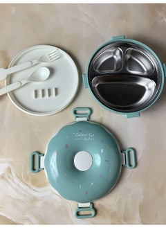 Teal Donut Medium Size Stainless Steel Lunch Box 300ml - pzsku/ZBA87F2FC016AFB73A70CZ/45/_/1740398786/63b93606-4ff7-4996-806b-28236b608be5