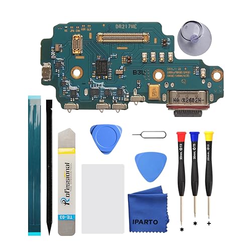iParto Charging Port Replacement Kit for Samsung Galaxy S22 Ultra 5G SM-S908U SM-S908U1 USB Flex Dock Connector Charging Flex Replacement with Tools - Image 1