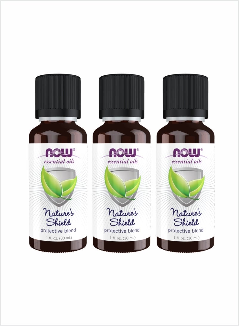 NOW Essential Oils Nature's Shield Oil - Protective & Refreshing, 30ml (Pack of 3)