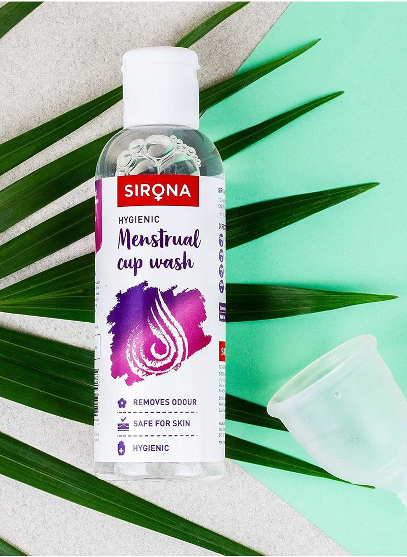 Sirona - Sirona Natural Menstrual Cup Wash - 100 ml (Pack of 2) with Rose Fragrance to Wash your Period Cup in a Hygienic Way - Image 1