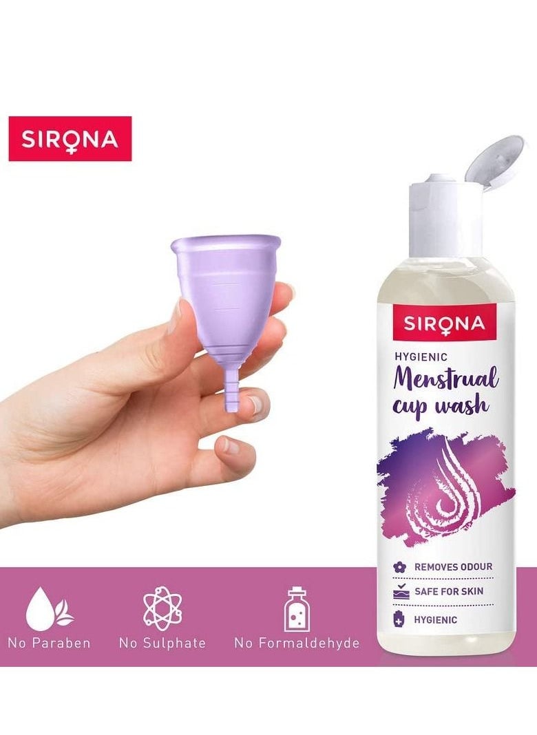 Sirona - Sirona Natural Menstrual Cup Wash - 100 ml (Pack of 2) with Rose Fragrance to Wash your Period Cup in a Hygienic Way - Image 1