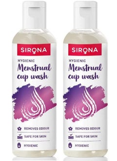 Sirona Natural Menstrual Cup Wash - 100 ml (Pack of 2) with Rose Fragrance to Wash your Period Cup in a Hygienic Way