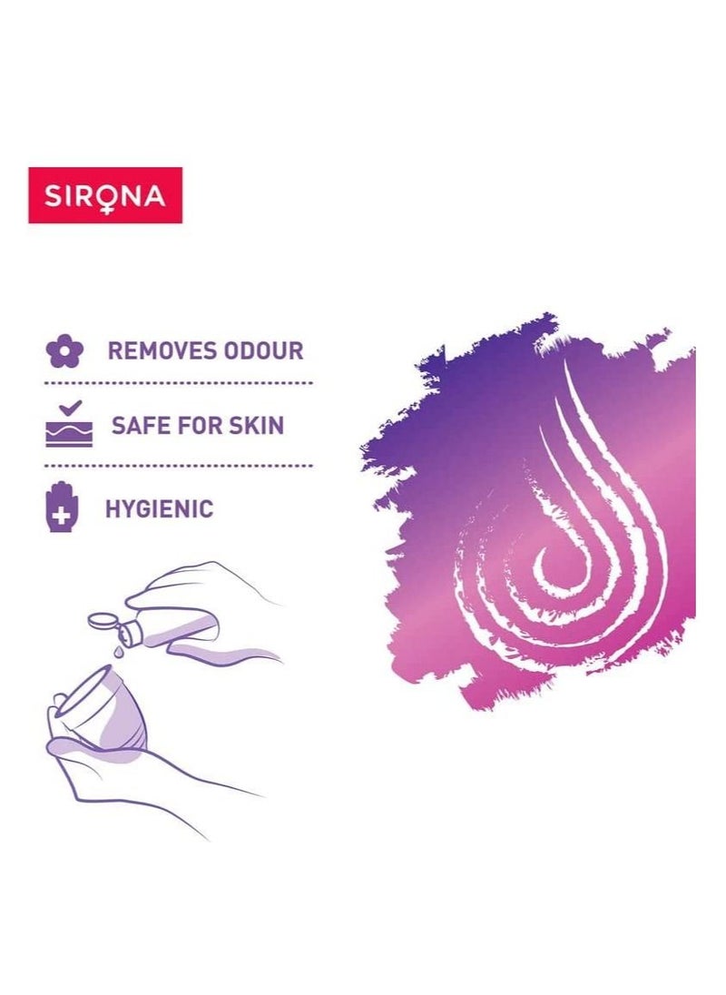 Sirona - Sirona Natural Menstrual Cup Wash - 100 ml (Pack of 2) with Rose Fragrance to Wash your Period Cup in a Hygienic Way - Image 1