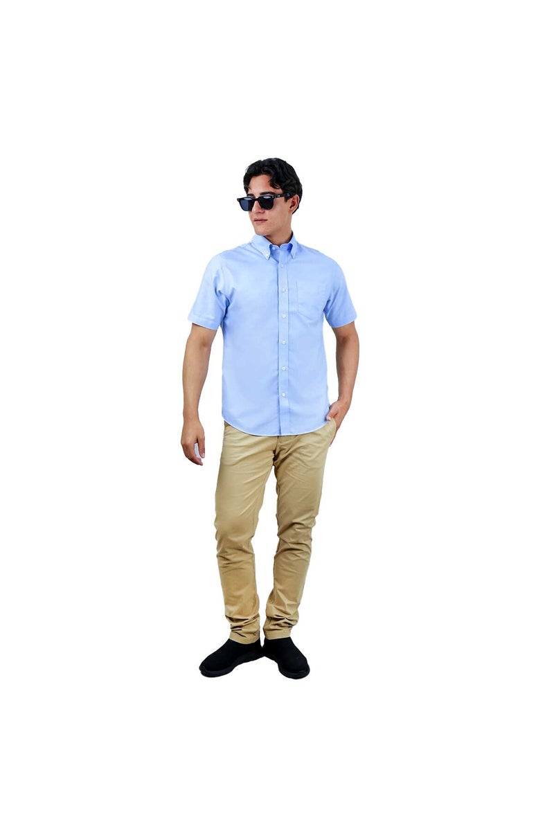 جيوردانو قميص رجالي أزرق بأكمام قصيرة - Image 2