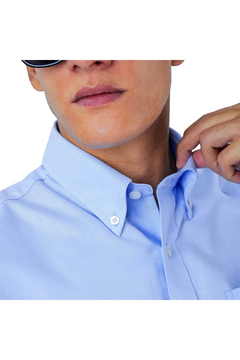 جيوردانو قميص رجالي أزرق بأكمام قصيرة - Image 3