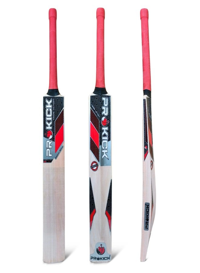 Prokick Impulse Kashmir Willow Cricket Bat (Suitable for Both Leather Ball and Tennis Ball) Both Hard and Soft Tennis Ball Bat | Red Tennis Ball Bat with Powerfull Stroke - Size 3 - Image 5