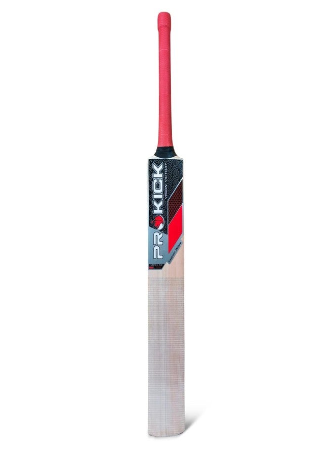 Prokick Impulse Kashmir Willow Cricket Bat (Suitable for Both Leather Ball and Tennis Ball) Both Hard and Soft Tennis Ball Bat | Red Tennis Ball Bat with Powerfull Stroke - Size 3 - Image 4