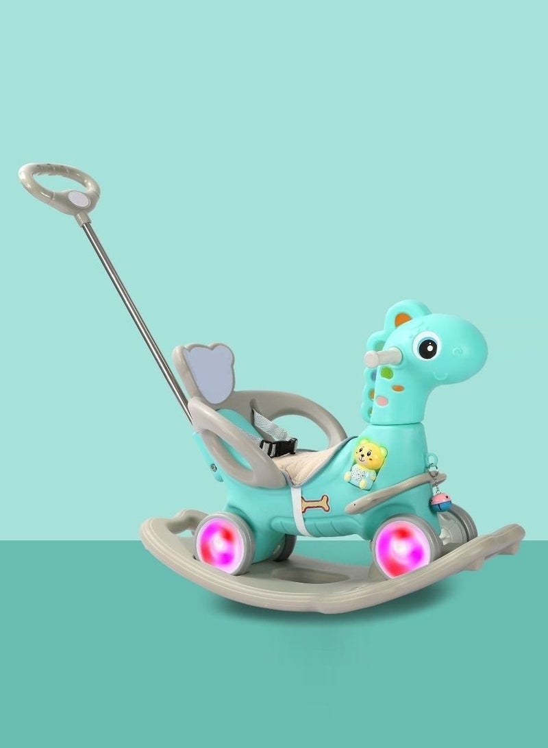 Everything For Kids Rocking Giraffe Swing Chair Baby Car Ride On Toys with Musical - Image 1