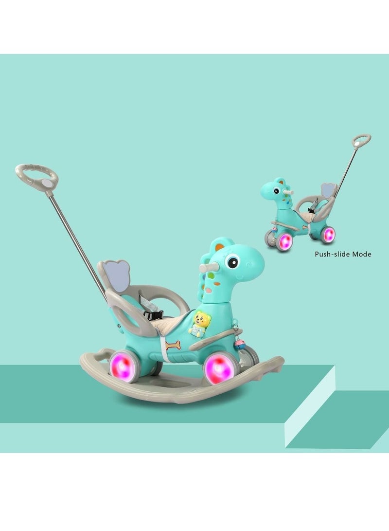 Everything For Kids Rocking Giraffe Swing Chair Baby Car Ride On Toys with Musical - Image 2