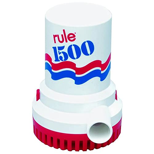 Rule HighPerformance 1500GPH 24 Volt Water Pump for Boats Bilge Pump with Pressure Switch Submersible Pump and Float Switch Ideal for Marine Accessories Boating supplies and Bilge Pumps