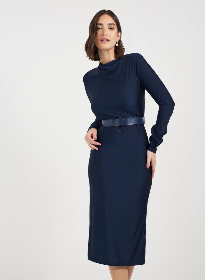 Styli Belted Sheath Dress  - Image 2