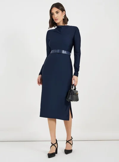 Styli Belted Sheath Dress